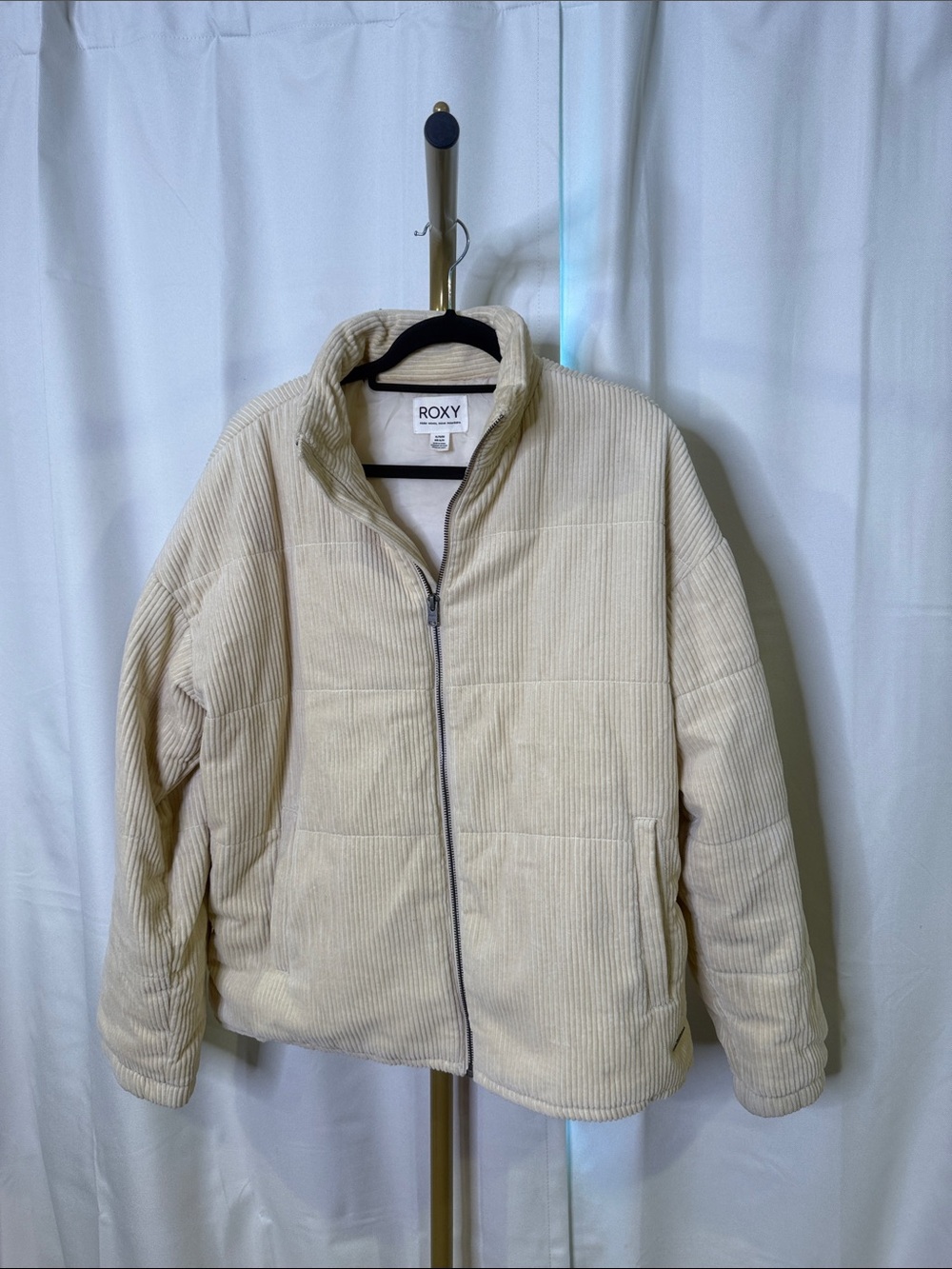 Roxy Cream Corduroy Teddy Jacket XL